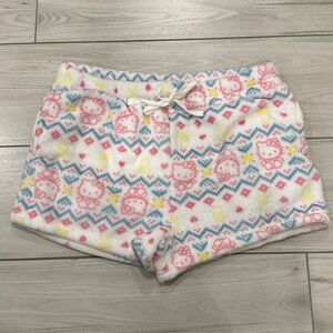 NWOT Sanrio Hello Kitty spring Easter themed fuzzy pajama shorts size large